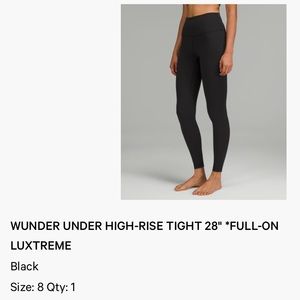 Lululemon Wunder Under leggings